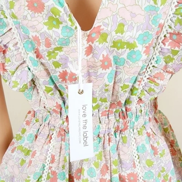 Love The Label Floral Cotton Layered Mini Dress - Picture 8 of 12